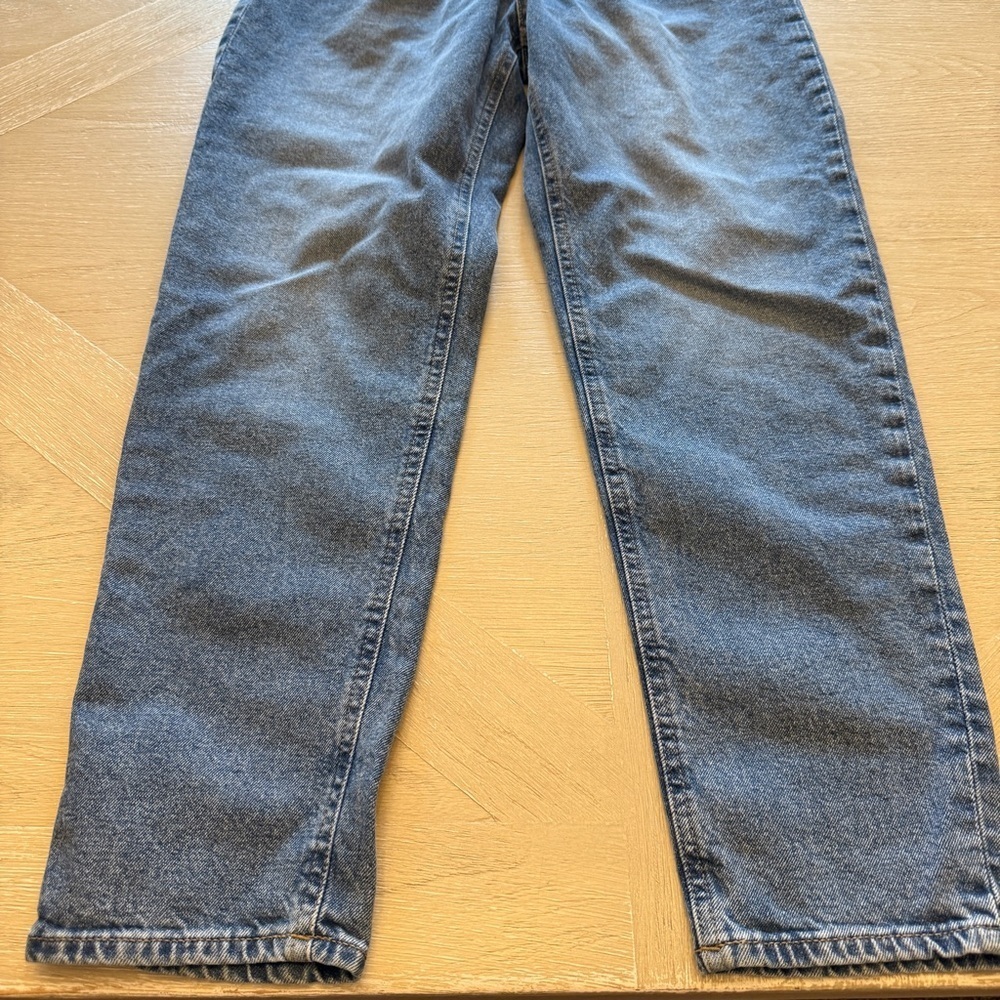 H&M Women's Straight Wide Jeans - Medium Blue - Picture 2 of 7